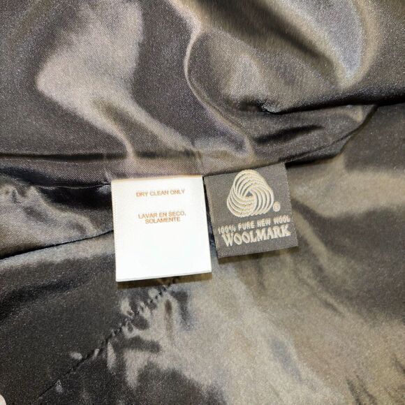 Worthington VTG  100% Wool‎ Blazer Women 8 2 Button Career Jacket Lining Black - Picture 4 of 6